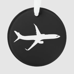 Silhouette blanche de JetLiner d'aéronef