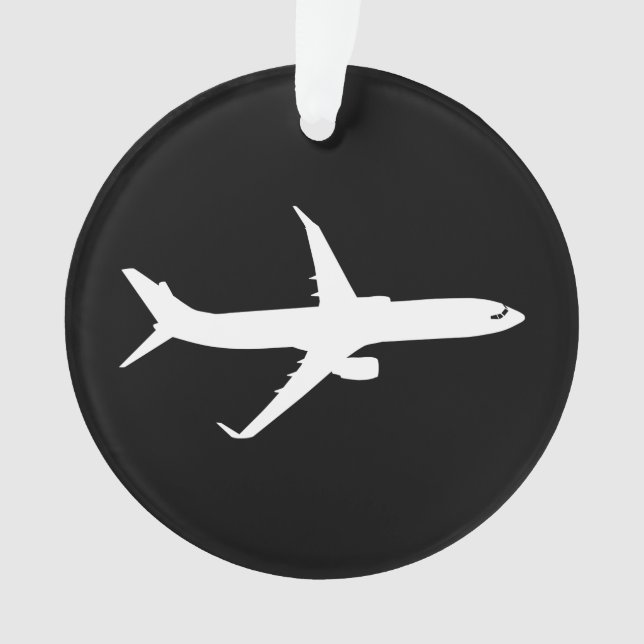 Silhouette blanche de JetLiner d'aéronef (devant)