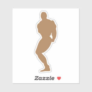 Silhouette Bodybuilding 5 Muskulkulatur Verlegen 1 Aufkleber