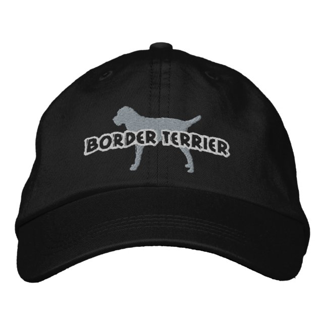 Silhouette Bordure Terrier Casquette brodé (Devant)