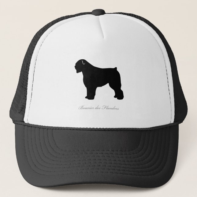 Silhouette Bouvier DES Flandres Truckerkappe (Vorderseite)