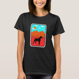 Silhouette Boxersonne und Berghund T-Shirt