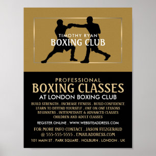 Silhouette Boxing Match, Boxing-Klassenwerbung Poster