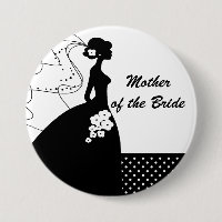 Silhouette-Braut-Mutter des Braut-Knopfes/des