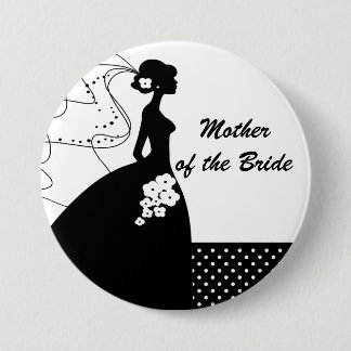 Silhouette-Braut-Mutter des Braut-Knopfes/des Button