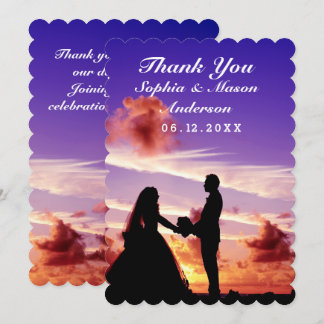Silhouette Bride et Carte de remerciements de couc