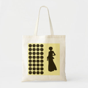 Silhouette Café Mocha Cream Neutral Dots Fashion Tragetasche
