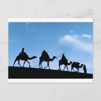 Silhouette Camel Caravan Postkarte
