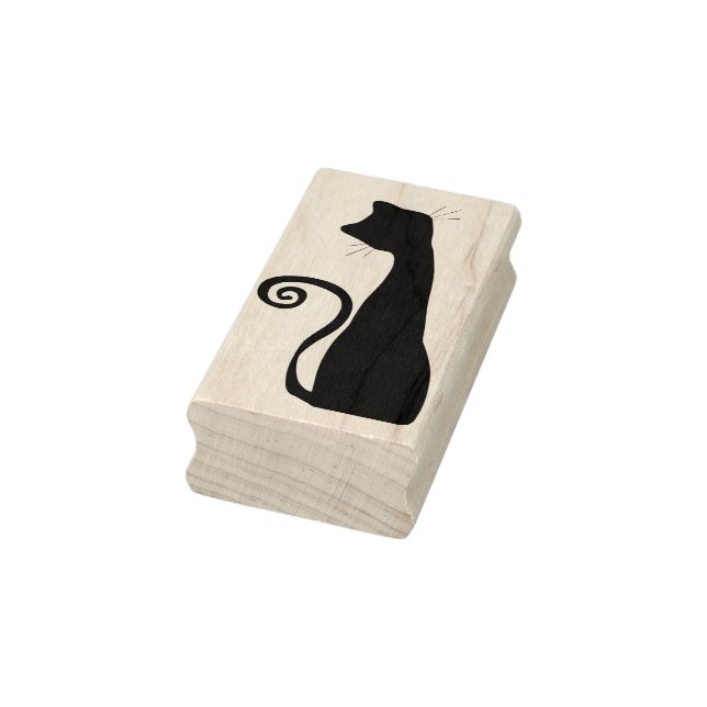 Silhouette Cat Art Briefmarke Gummistempel (Stempel)