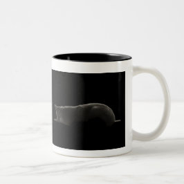 Silhouette Cat Zweifarbige Tasse