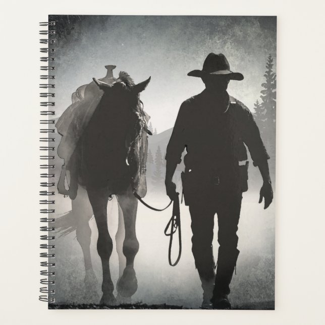 Silhouette Cheval Cowboy (Devant)