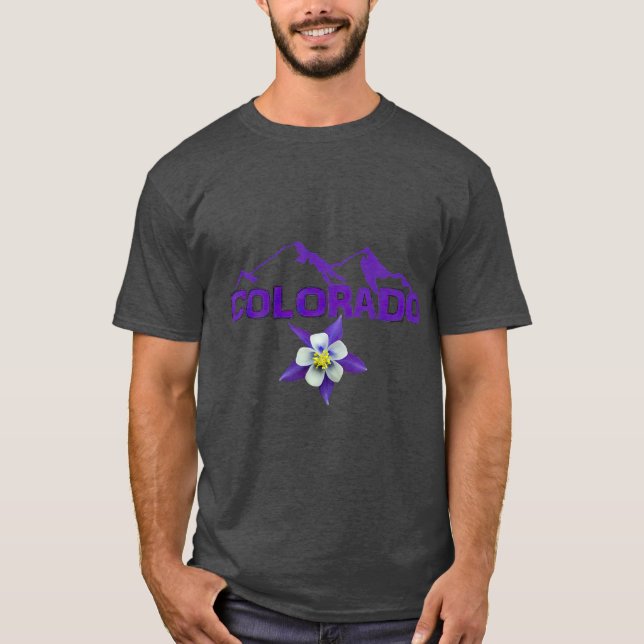 Silhouette Colorado Kolumbien Staat T-Shirt (Vorderseite)