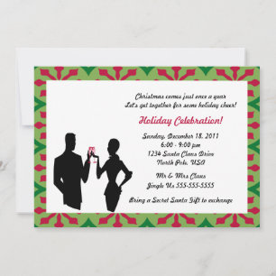 Silhouette Couple Holiday Party Einladung