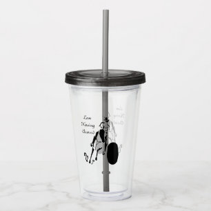 Silhouette Cowgirl Barrel Racing Acryltrinkbecher