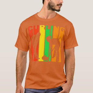 Silhouette-Curling im Retro-Stil der 70er Jahre T-Shirt