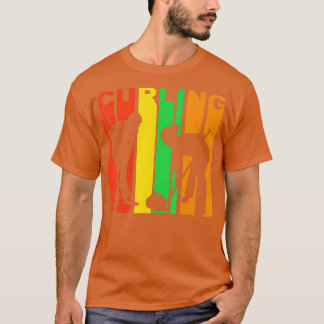 Silhouette-Curling im Retro-Stil der 70er Jahre T-Shirt