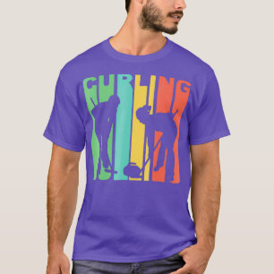 Silhouette-Curling im Retro-Stil der 70er Jahre T-Shirt