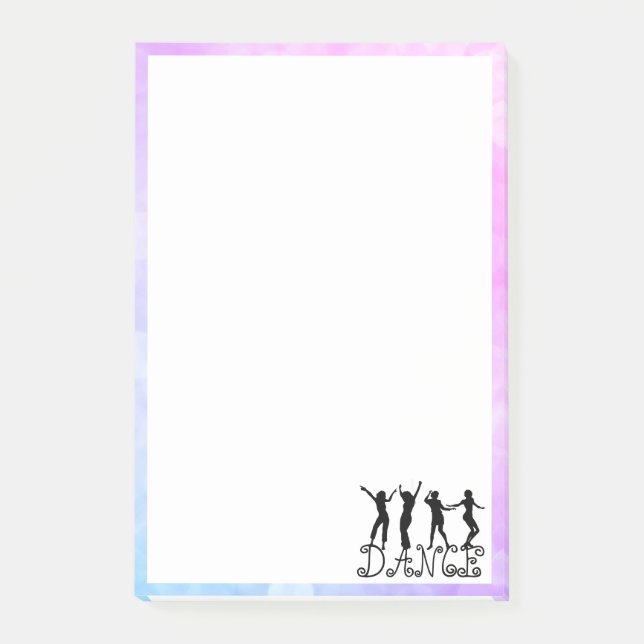 Silhouette Dancers Post-it Klebezettel (Vorderseite)