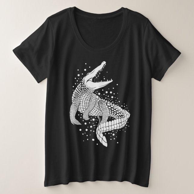 Silhouette d'animal blanc - Crocodile (Design devant)