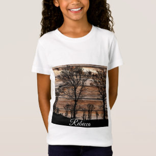 Silhouette D'Arbre De Bois Sur T-Shirt À Barne