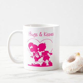 Silhouette de baiser rose de la Mug Valentine