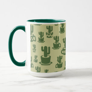 Silhouette de cactus succulent dans les tasses Com