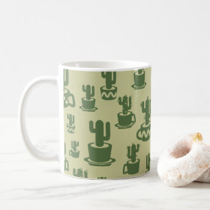 Silhouette de cactus succulent en tasses et pots