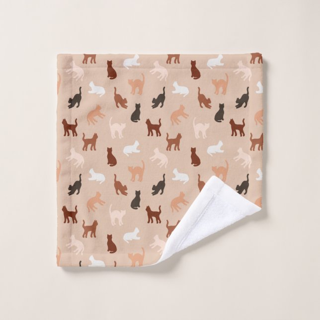 Silhouette de chat (Gant de toilette)