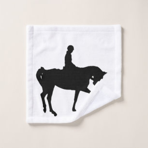 Silhouette de cheval et de cavalier