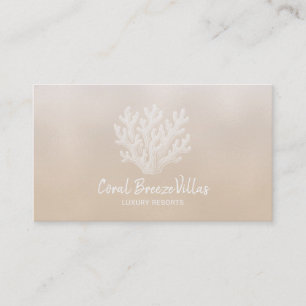 Silhouette de corail marin Carte de visite perle