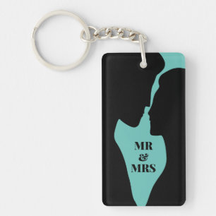 Silhouette de couple d'homme et de femme s'embrass