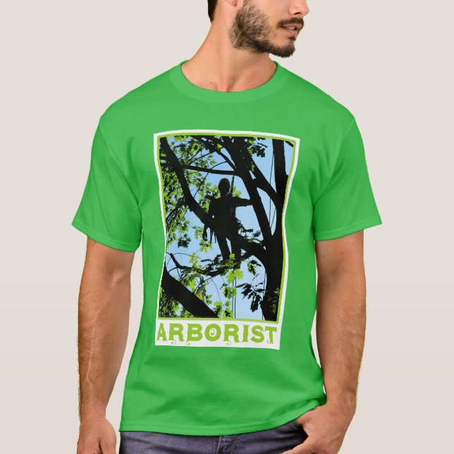 Silhouette de grimpeur d'arbre : T-shirt (Devant)