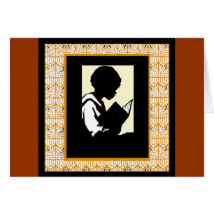 Silhouette de la lecture de garçon