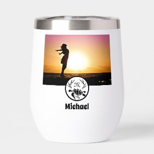 Silhouette de la tortue noire Monogramme photo