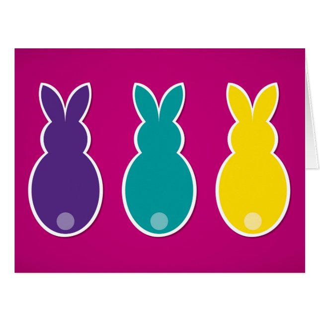 Silhouette de lapin de Pâques (Devant horizontal)