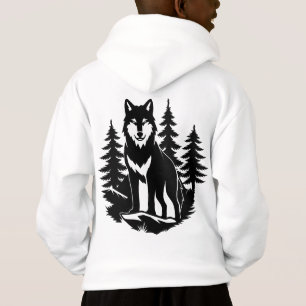 Silhouette de loup en forêt