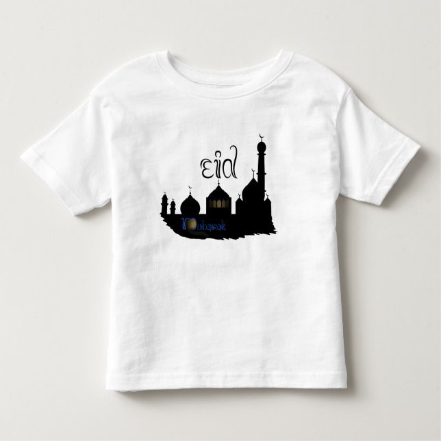 Silhouette de mosquée d'Eid Mubarak - le T-shirt (Devant)