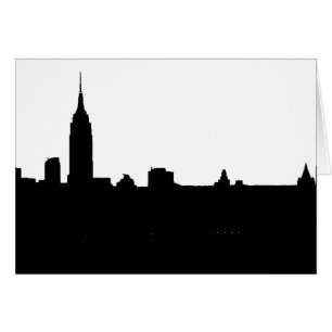 Silhouette de New York noir et blanc