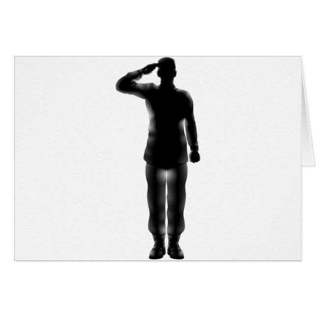 Silhouette de salutation de soldat américain (Devant horizontal)