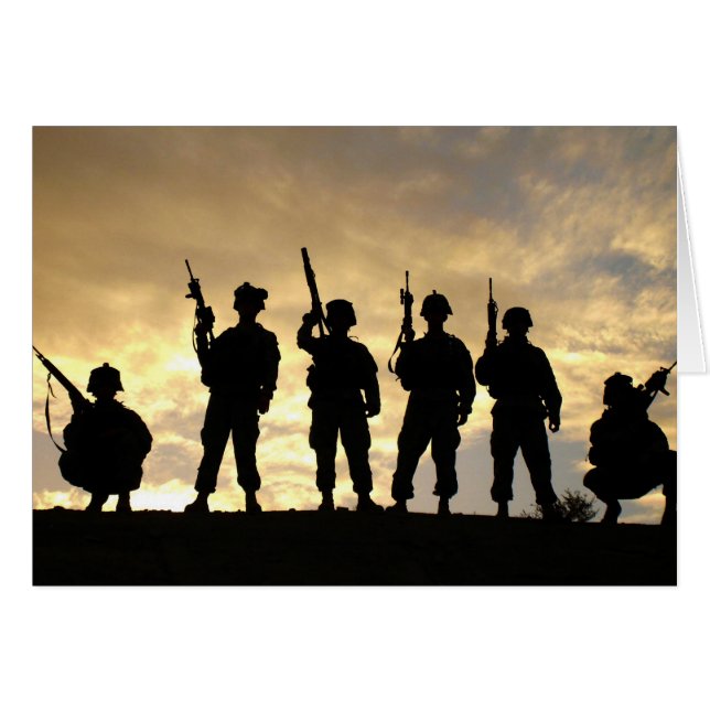 Silhouette de soldats de la 101e division aéroport (Devant horizontal)