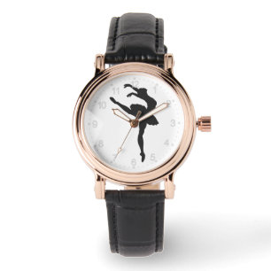 Silhouette der Ballerina Armbanduhr