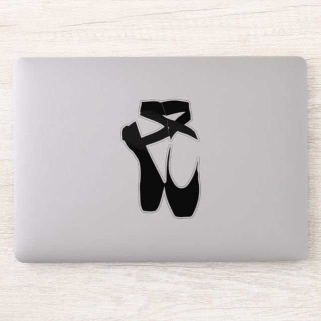 Silhouette der Black Ballet Shoes Aufkleber (Computer)