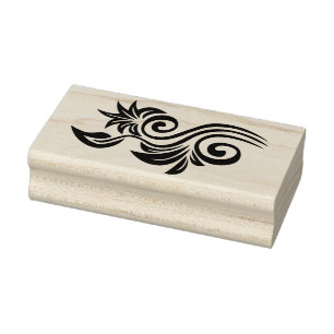 Silhouette der Blume Briefmarke Gummistempel