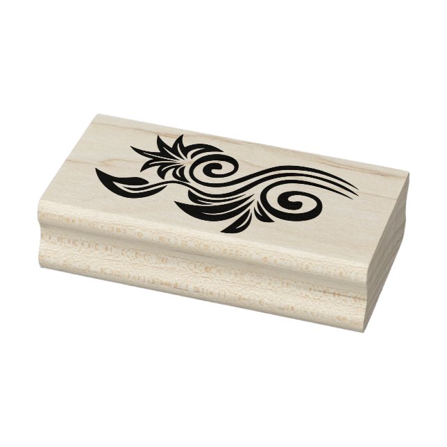 Silhouette der Blume Briefmarke Gummistempel (Stempel)