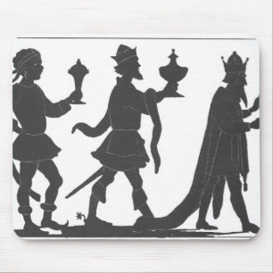 Silhouette der drei Könige Mousepad