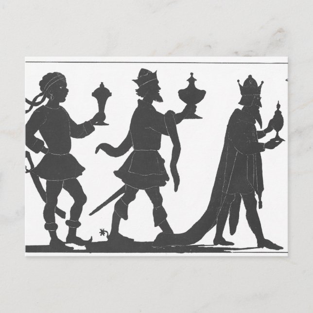 Silhouette der drei Könige Postkarte (Vorderseite)