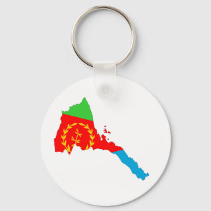Silhouette der Eritrea-Länderflagge Schlüsselanhänger