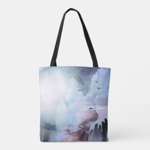 Silhouette der Frau und betende Hände Tasche