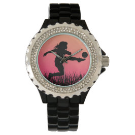 Silhouette der Fußball Armbanduhr