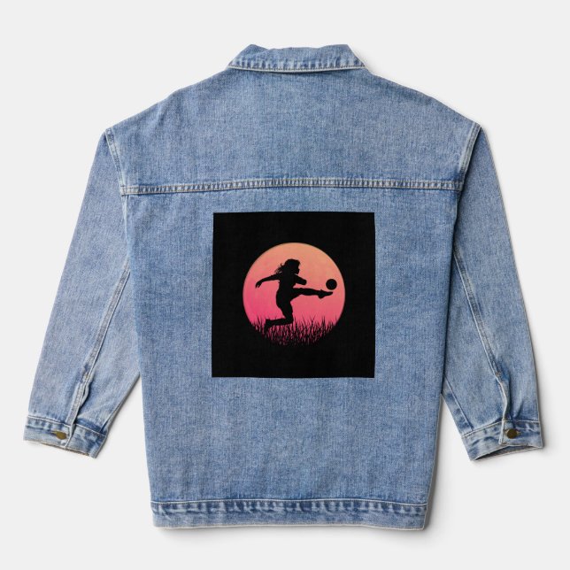 Silhouette der Fußball Jeansjacke (Rückseite)